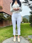수입의류 새틴 스판 만능 데일리 9부 슬랙스 (highqual) P0032 : 블랑누아 BlancNoir