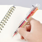 잘써지는 6색 볼펜 멀티펜 다색볼펜 멀티볼펜 클립온 : 벤타샵