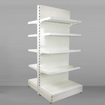 매장 하이퍼 진열대- 양면선반(중앙) 연결형 / 단독사용 가능 / 높이 1250 1530 1800 2080 2350mm / 무볼트 쉬운 조립 : 개미진열장