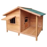 대형견 개집 마당 강아지 하우스 원목 실외 시골 나무집 견사 : 총알탄구매대행