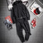 후드 남자점프수트 멜빵바지 점프슈트 힙합 오버롤 작업복 카고 : 핫이슈몰