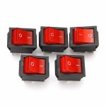 레드 라이트 로커 스위치, 4 핀 ON OFF 토글 2 포지션, 16A, 250V KCD4-20, 35x25.5x10mm, 5 개 : 곰신차이나