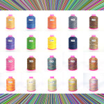 (백양재봉실) 레인보우사 60수3합 1.500m 20색 무지개사 무지개실 재봉실 오색실 : 백양재봉실