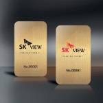 재점착 아파트 주차스티커 고급 골드 실버 홀로그램 반사 SK VIEW 에스케이뷰 : 디자인허그