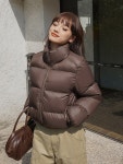 쏵판다 여성 숏 점퍼 경량 패딩 아우터 길거리 패션 겨울 파카 두껍고 따뜻한 푹신한 코트 심플 코튼 블랙 다운 재킷 신상 : 장바구니mall