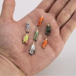 미니어처 페인트 피규어 모형 플라스틱 철도 열차 승객 빌딩 장면 레이아웃 디로라마 키트 187 스케일 50 개/로트 : 픽크로버