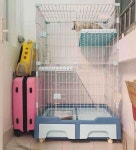 고양이 케이지 하우스 냥이 대형 집 켄넬 철제 사육장 딥 커피 업그레이드 크기가 큰 : 승지스토어