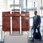 ESTARER 여행/사무실/비즈니스용 남성용 가죽 가방 15.6인치 노트북 가슴 백 브라운 : 마사루몰