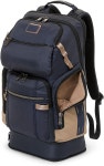 TUMI Alpha Bravo Nomadic 백팩 - 노트북 및 태블릿 보관 가죽 악센트가 있는 탄성 편안함나잇 네이비/카키 : 마사루몰