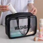 사우나가방 목욕백 샤워용품가방 목욕탕가방 투명 방수 블랙 소형 : 쭈잇