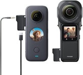 CYNOVA 업그레이드된 Insta 360 마이크 어댑터, Insta360과 호환되는 오디오 3.5mm 잭 One RS 1인치 : 루시아 공원
