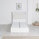 HWF27A LED 1단수납 패브릭 침대프레임 슈퍼싱글 : 히트가구