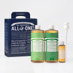 닥터 브로너스 대용량 올인원 바디워시 패밀리 선물세트 퓨어 캐스틸 솝 950ml x2개+120ml 1개+펌프 1개+기프트박스 : 닥터 브로너스 코리아