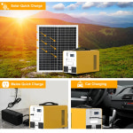 휴대용 발전소 태양광 발전기 Outdoor110V-220V 볼트 AC 에너지 저장 야외 캠핑 RV : 세븐와이즈