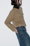 ZARA 자라 자켓 플랩 크롭 블레이저 3046/888 라이트 카키 : 밋 해이븐