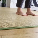 옥잠화 라탄 카펫 러그 원형 아기 신생아 등나무 매트 심플한 거실 침실 바닥 다다미 리스 : 잇템직구몰