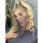 체인 큐빅 마스크 무대의상 댄스소품 히잡 밸리댄스 : 월드유에스