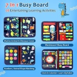 Qizfun Busy Board Montessori Toy for 1 2 3 4 Years : 고고셀러