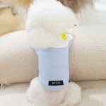 [라스트사이즈] 귀여운 계란후라이 맨투맨 기모 티셔츠 강아지옷 : 오렌지 원