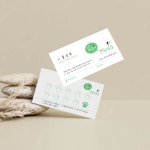 쿠폰으로 활용가능한 애견카페명함 동물병원 수의사명함 애견샵 애견미용실명함 반려견 반려묘명함 : 자루디자인