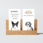 반려동물 사진을 활용한 애견카페명함 동물병원 수의사명함 애견샵 애견미용실명함 반려동물명함 : 자루디자인