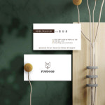 강아지아이콘이 귀여원 동물병원 수의사명함 애견샵 애견미용실명함 반려견 반려묘명함 : 자루디자인