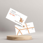 약도로도 활용이 가능한 애견카페명함 동물병원 수의사명함 애견샵 애견미용실명함 반려동물명함 : 자루디자인