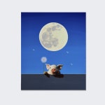 [그림닷컴] Olivia over the wall full moon 20호, 송형노 작가 원화 : 그림닷컴