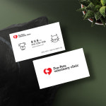 라인로고가 심플한 애견카페명함 동물병원 수의사명함 애견샵 애견미용실명함 반려동물명함 : 자루디자인