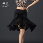 레이스 피쉬 스커트 치마 라틴댄스 룸바 재즈 라인 모던 댄스복 사교 댄스 스포츠 무용 의상 : 위댄스