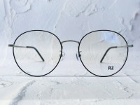 빅사이즈안경 R2-237 58사이즈무광블랙실버 원형메탈안경테 : 안경 공장