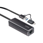 코시 케지 듀얼커넥터 2.5Gbps 유선랜 어댑터 UL2221CA USB3.0 C타입 애플 삼성 엘지 노트북 인터넷 연결 이더넷 어댑터 맥북 그램... 