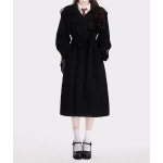 트렌치코트 가을 겨울 도면 설명 경찰 미용 탐정 블랙 윈드 브레이커 자켓 : 최저가 가격