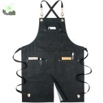 앞트임 헤어 앞치마 요리 미용사 공방 데님 바리스타 플로리스트 쉐프 : HILLZO-LYU2