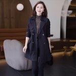 트렌치코트 가을 겨울 위 미드 길이 윈드 브레이커 재킷 봄 신상 올해 인 : 최저가 가격