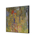 클림트 - 십자가가 있는 농장정원 - 모던프레임 캔버스액자 - 10x10inch (25.4x25.4cm) : blueland