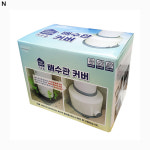 베란다 우수관커버 세탁기배수구트랩 하수구 덮개 배수관커버 결합형 : 코다바