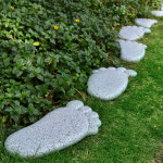 정원 디딤돌 야외 페달 만화 피트 빌라 안뜰 잔디 풍경 장식 : 더아이니