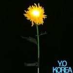 야외꽃조명 태양광꽃등 조경등 야외정원등 옐로우 : 유원코리아