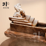 흐르는 물 재미 세라믹 유리 수조 거실 사무실 데스크탑 집들이 창조적 인 선 중형 금붕어 : 더아이니