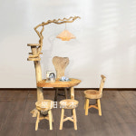 녹나무 차 테이블 뿌리 단단한 원래 생태 조각 가족 발코니 로그 작은 1 2 미터 : 더아이니