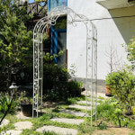 미국 컨트리 복고풍 철 꽃 스탠드 등반 퍼걸러 브래킷 아치 정원 야외 안뜰 장미 : 더아이니