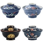 자체 운영 수입 손으로 그린   뚜껑이 있는 도자기 그릇 큰 식기류 가정용 국수 및 유 : 더아이니