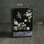 화려한 옻칠 자개 펜꽂이 명함 상자 세트 외국인 선물 양주 특산 조개 중국 스타일 : 더아이니