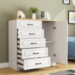 원목 거실 5단 서랍장 아일랜드 화장대 튼튼한 나무 침실 보관 캐비닛 환경 보호 이있는 : 청일마켓