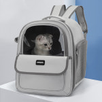 강아지 백팩 이동가방 켄넬 케이지 이동장 배낭 고양이 애견 (그레이) : 아멜리아펫