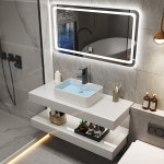 언더볼 세면대 인조 대리석 건식 현대적인 호텔 더블 레이어 욕실 캐비닛 조합 : 청일마켓