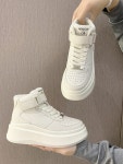 나이스 에어 포스 하이탑 디자인 운동화 여성 데일리 키높이 운동화 : 꿈꾸는  고양이