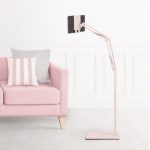 홈플래닛 140cm 자바라 스탠드 탭 패드 태블릿 스마트폰 거치대 대형, 핑크, 1개 : 느끼미야