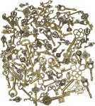 125 PCS Vintage Skeleton Key Set Charms, JIALEEY M : 고고셀러